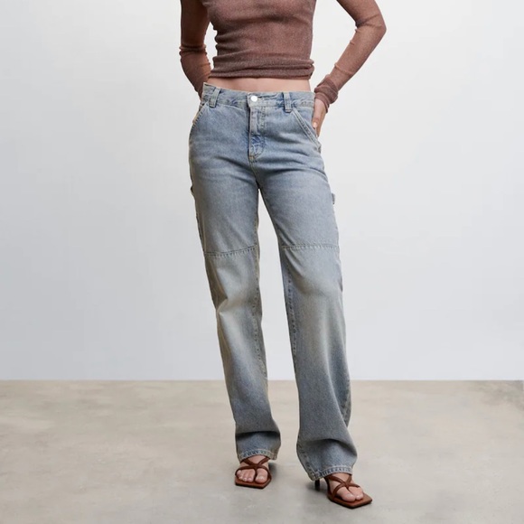 Mango Denim - Mango Kyomi carpenter jeans MNG